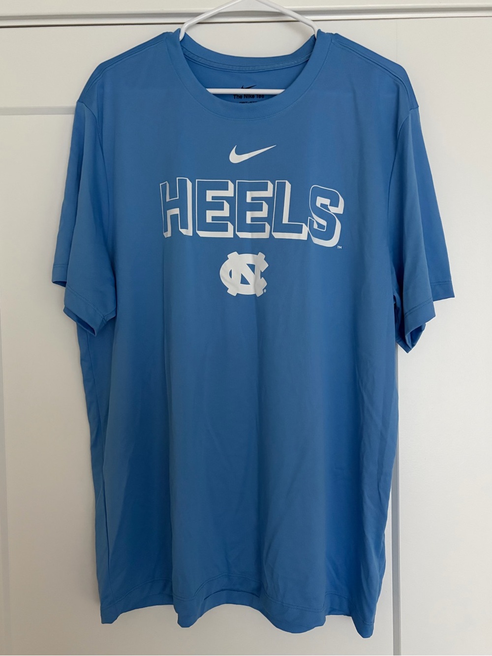 Nike Men’s Carolina Blue "HEELS" Dri-Fit Performance Tee - Size XL
